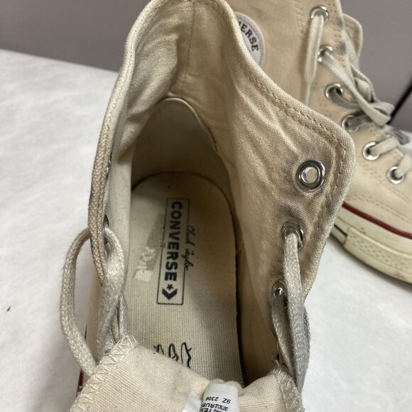 Converse Chuck Taylor All Star Canvas High Top Cream Tan Canvas  Mens 10 W 12 - Picture 5 of 10